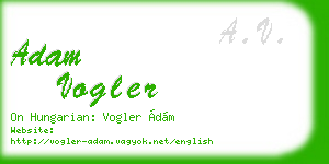 adam vogler business card